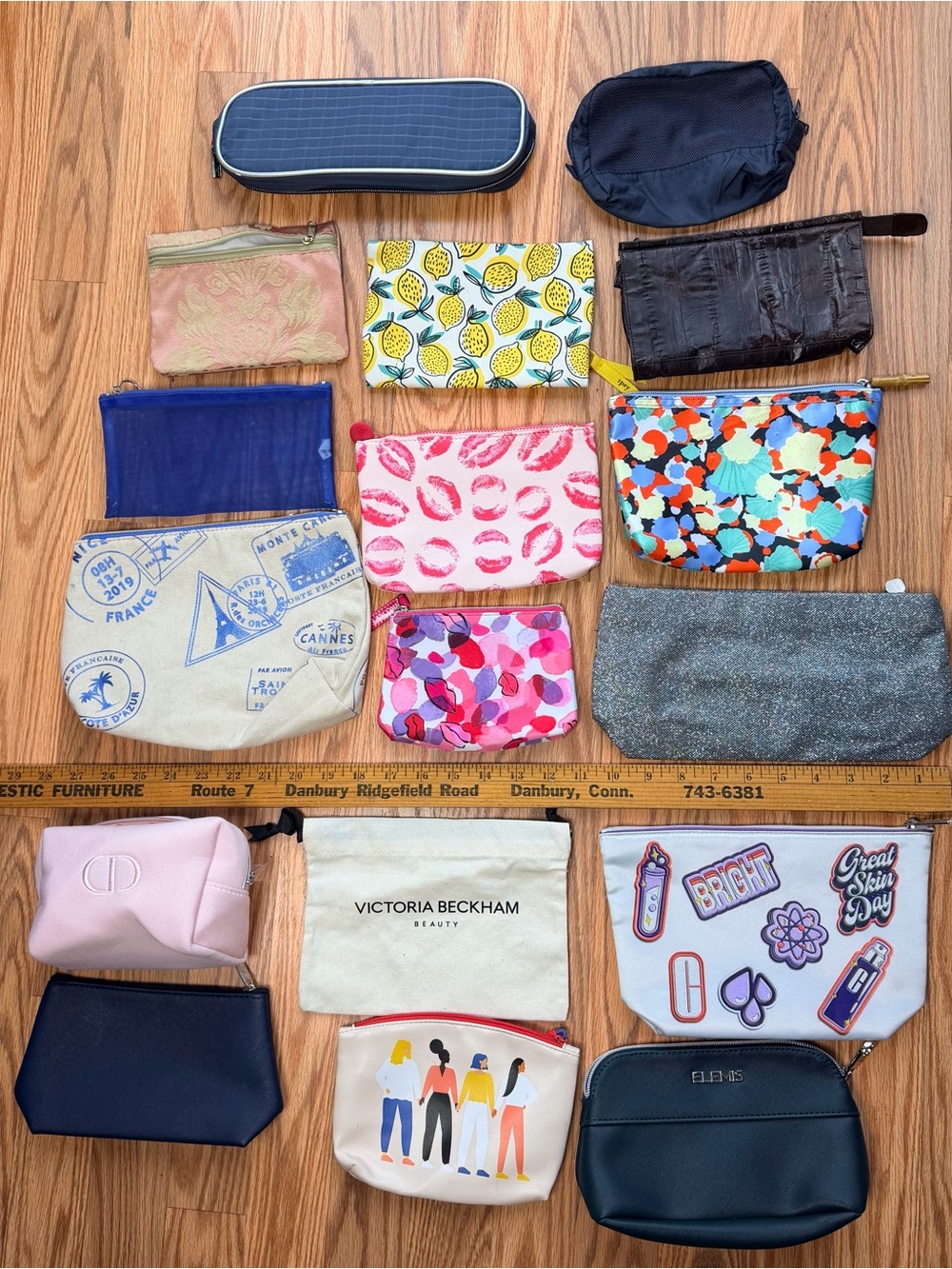 Lot 17 Makeup Cosmetic Travel Small Bags Dior Elemis Tumi Lancme Ipsy Clinique
